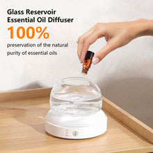 Load image into Gallery viewer, SOICARE Elegant Glass Reservoir Essential Oil Diffuser 200ML, One Button Control Glass Diffuser with Rainbow Colors for Home Office Bedroom Gift