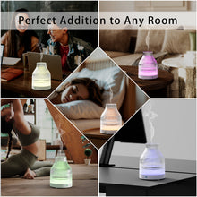 Load image into Gallery viewer, SOICARE Elegant Glass Reservoir Essential Oil Diffuser 200ML, One Button Control Glass Diffuser with Rainbow Colors for Home Office Bedroom Gift